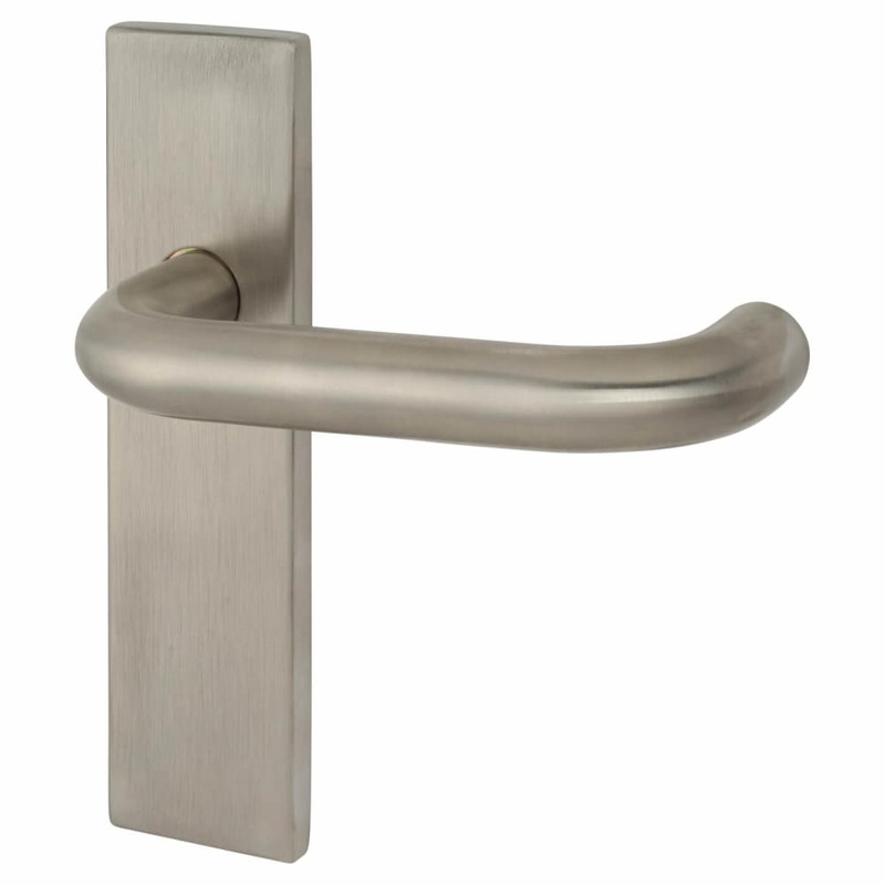 Touchpoint 19mm Return to Door Latch Door Handle – Square Plate – 171 x 44mm – Satin Stainless Steel