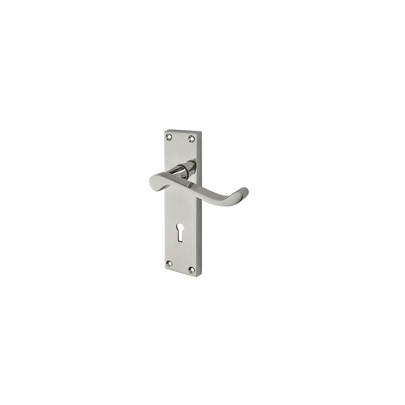 Touchpoint Mia Budget Scroll Lock Door Handle – Keyhole – 153 x 42mm – Polished Chrome