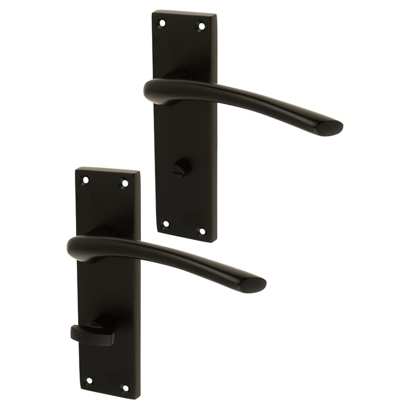 Touchpoint Rimini Bathroom Door Handle – 151 x 42mm – Matt Black