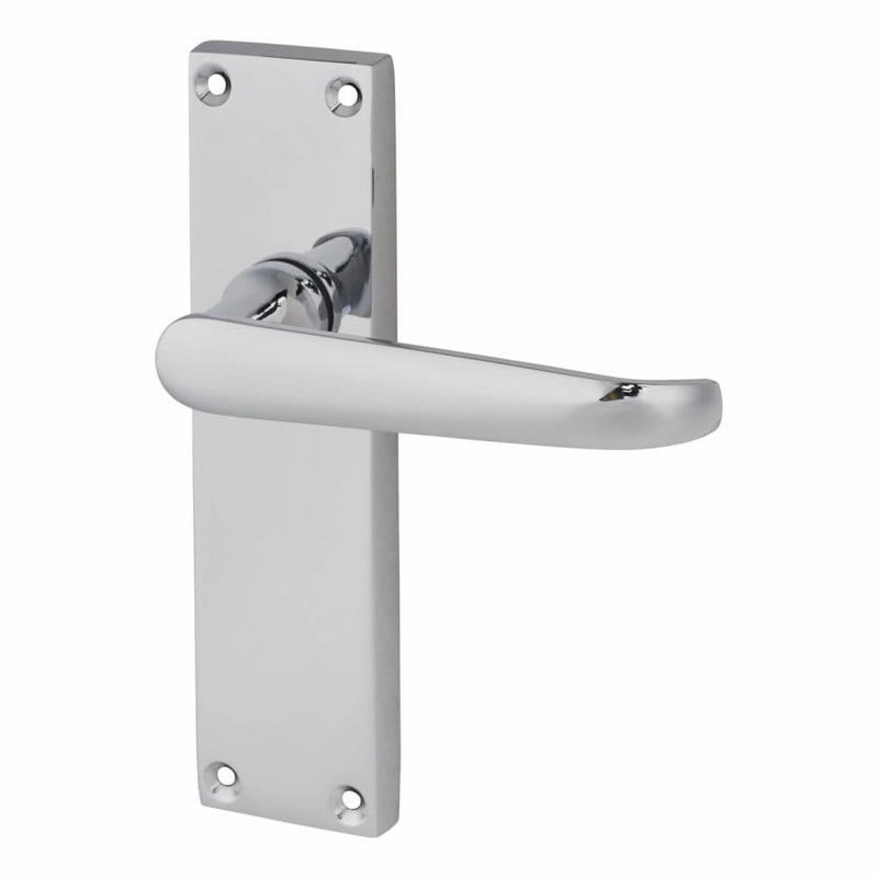 Touchpoint Victorian Straight Latch Door Handle – 155 x 42mm – Polished Chrome