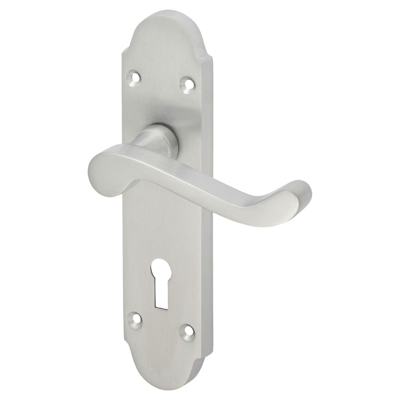 Touchpoint Victorian Summer Lock Door Handle – Keyhole – 168 x 40mm – Satin Chrome