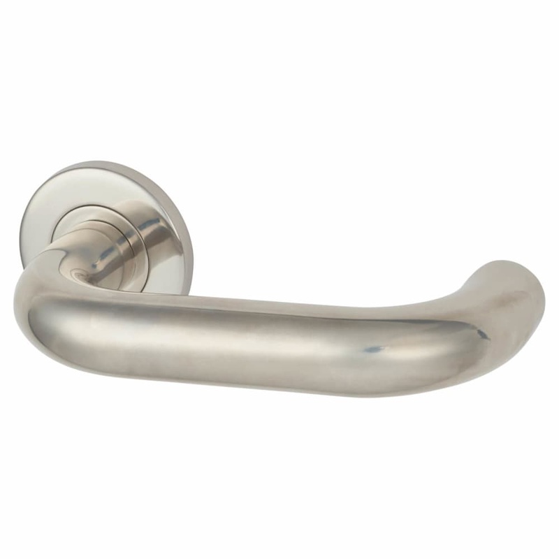 Altro 22mm Return to Door Handle on Rose – Polished Stainless Steel