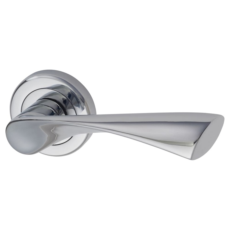 Altro Knightsbridge Door Handle on Rose – Polished Chrome