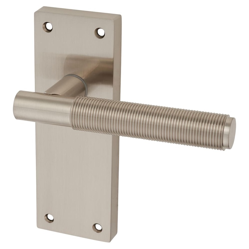 Altro Lily Reeded Latch Door Handle – 155 x 55mm – satin Nickel
