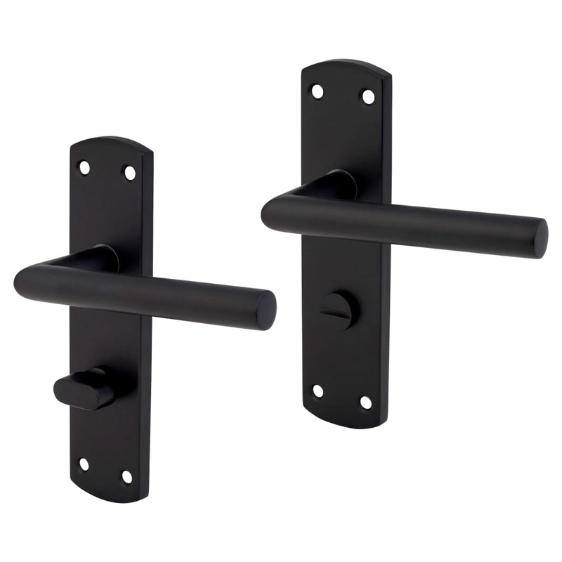 Altro Mitred Bathroom Door Handle – 172 x 44mm – Matt Black