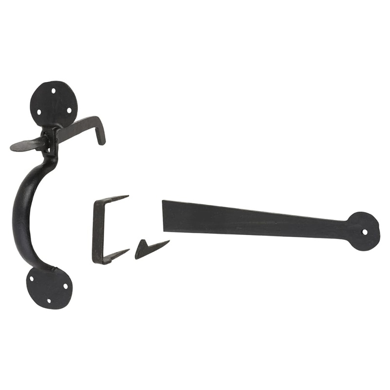 Blacksmith Thumb Latch Set – Antique Black Iron