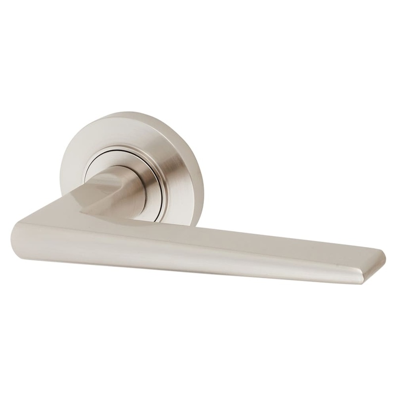 Burlington BUR10 by Frelan Mayfair Door Handle on Plain Rose – Satin Nickel