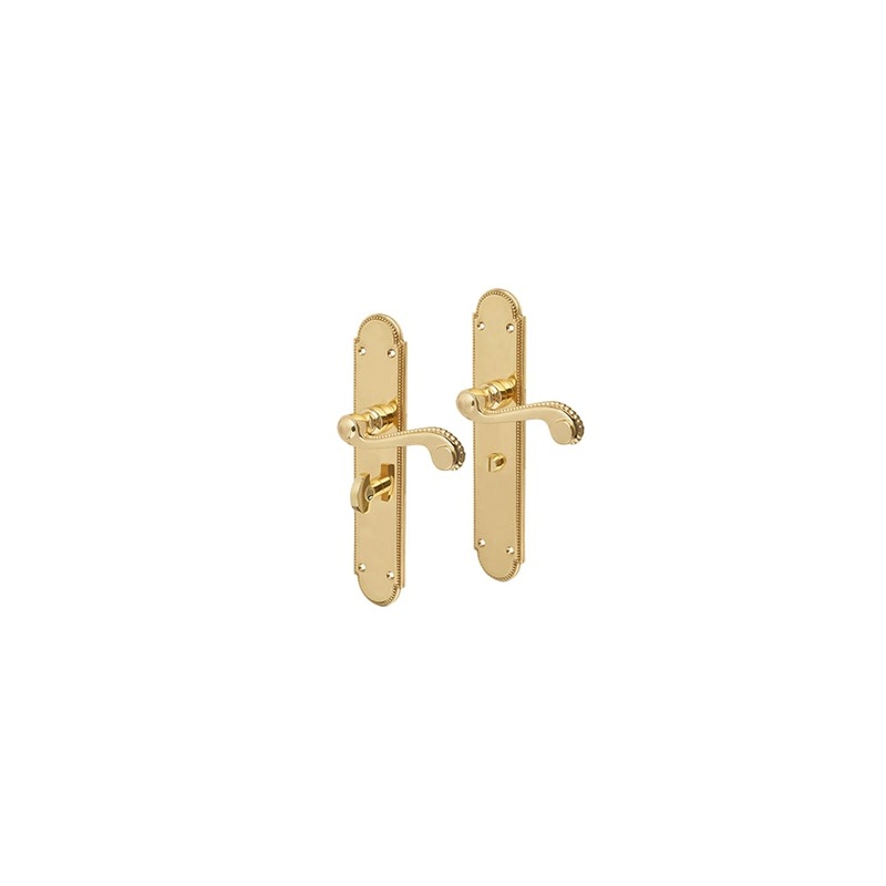 Carlisle Brass Chesham Georgian Bathroom Door Handle – 249 x 50mm – Polished Brass