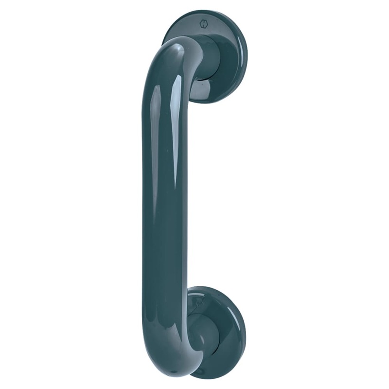 Hoppe AR602/220 Nylon D-Bar Door Pull Handle on Rose – Screw Fix – 220mm c/c – Anthracite Grey