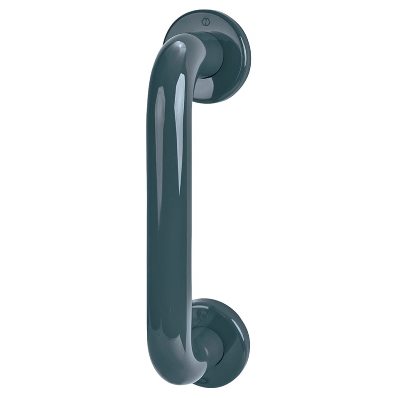 Hoppe AR602/300 Nylon D-Bar Door Pull Handle on Rose – Screw Fix – 300mm c/c – Anthracite Grey