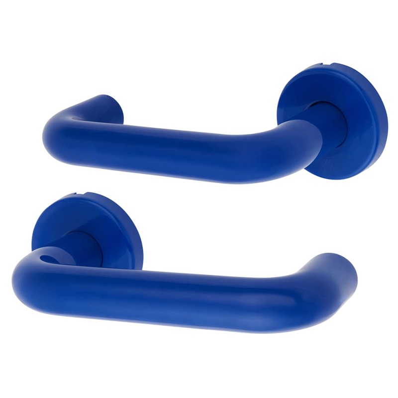 Hoppe Paris AR600/20 Nylon Steel Core Safety Door Handle on Rose – Cobalt Blue