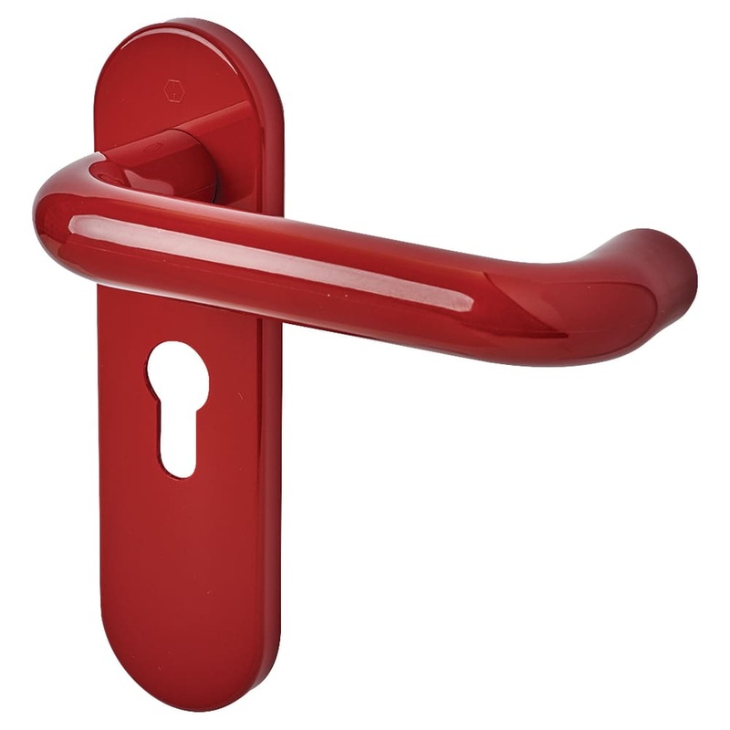 Hoppe Paris AR600/23 Nylon Steel Core Safety Door Handle – Euro – 47.6mm c/c – Rouge Red