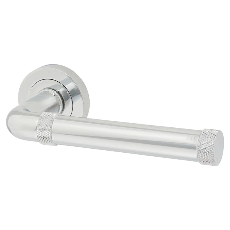 Jedo by Frelan Midtown Door Handle on Rose – Polished Chrome