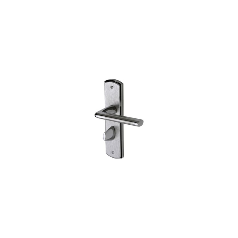 M Marcus Lena Bathroom Door Handle – 190 x 48mm – Satin/Polished Chrome