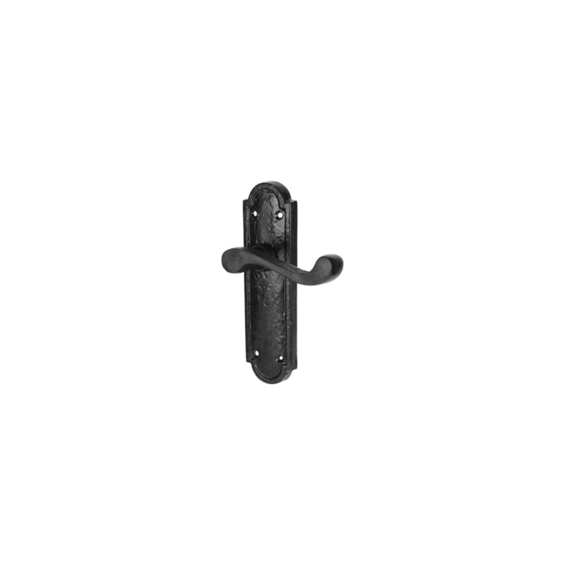 Olde Forge Turnberry Latch Door Handle – 170 x 45mm – Antique Black Iron