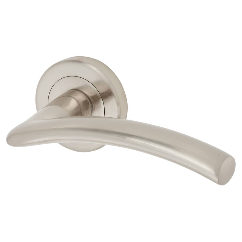 Serozzetta by Carlisle Brass Trenta Door Handle on Rose – Satin Nickel