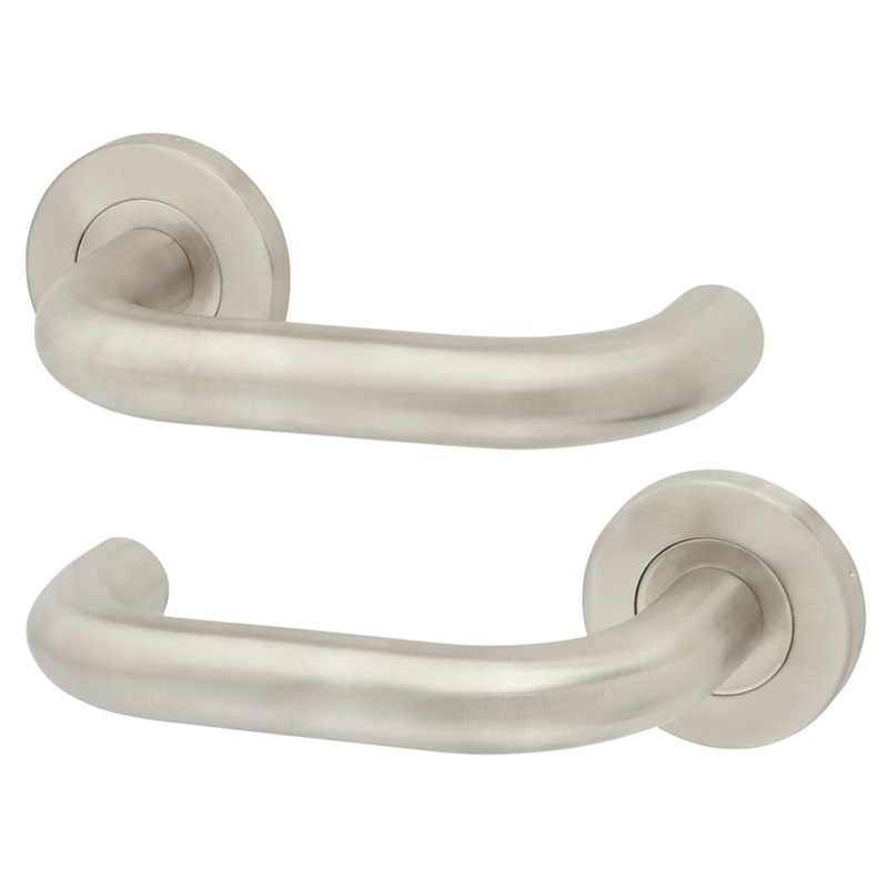 Touchpoint 19mm Return to Door Handle on Rose – Satin Stainless Steel
