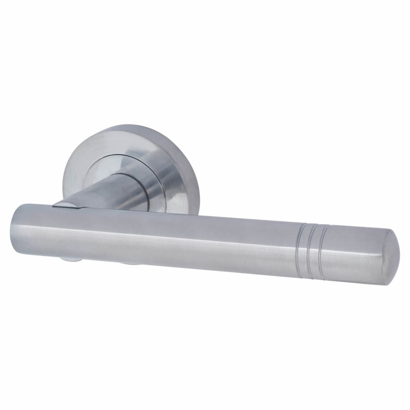 Touchpoint Dakota Door Handle on Rose – Satin Chrome
