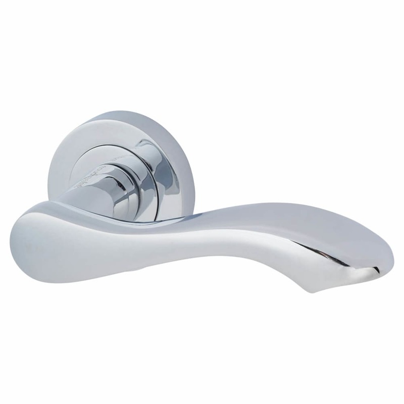 Touchpoint Scarlett Door Handle on Rose – Polished Chrome