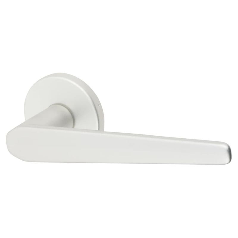 Urfic Easy Click Neptune Door Handle on Rose – Satin Aluminium