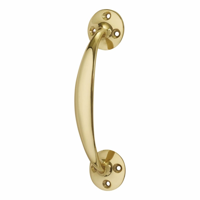 Victorian Bow Door Pull Handle – Screw Fix – 150 x 35mm – Polished Brass