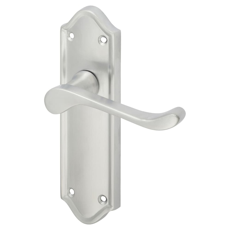 Altro Ashmead Latch Door Handle – 168 x 46mm – Satin Chrome