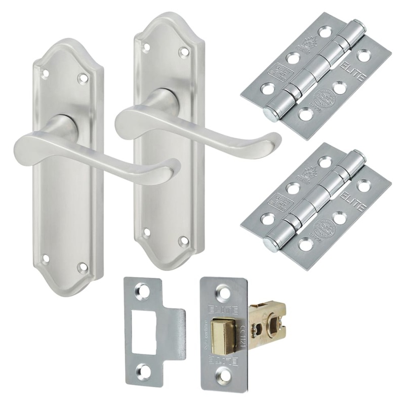 Altro Ashmead Latch Door Handle Kit – Satin Chrome