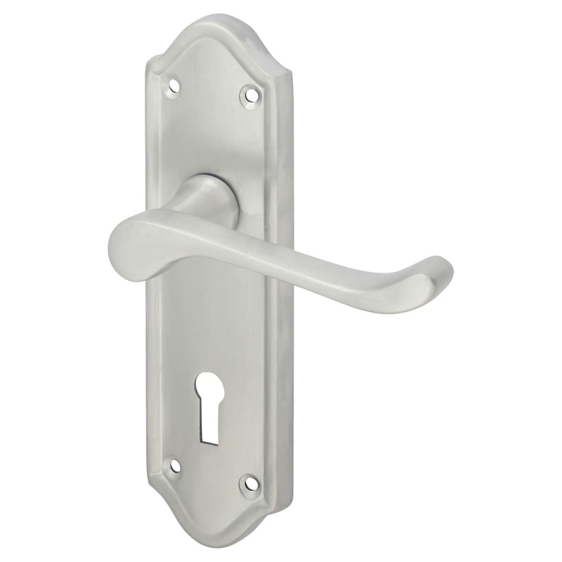 Altro Ashmead Lock Door Handle – Keyhole – 168 x 46mm – Satin Chrome