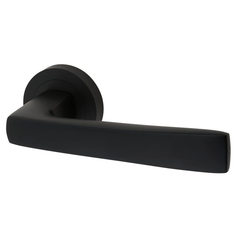 Altro Ivy Door Handle on Rose – Matt Black