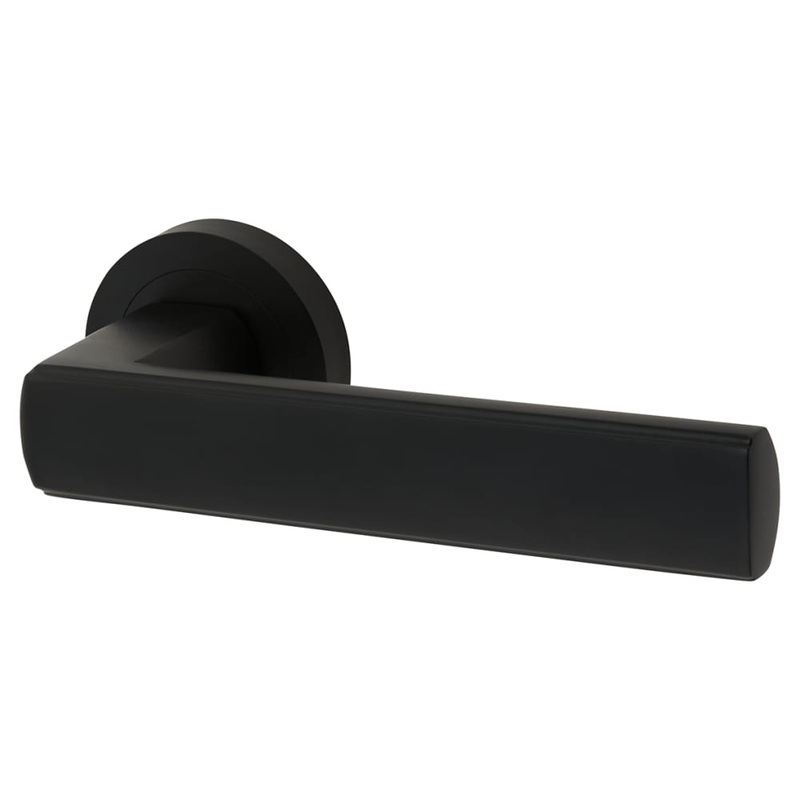 Altro Zara Door Handle on Rose – Matt Black