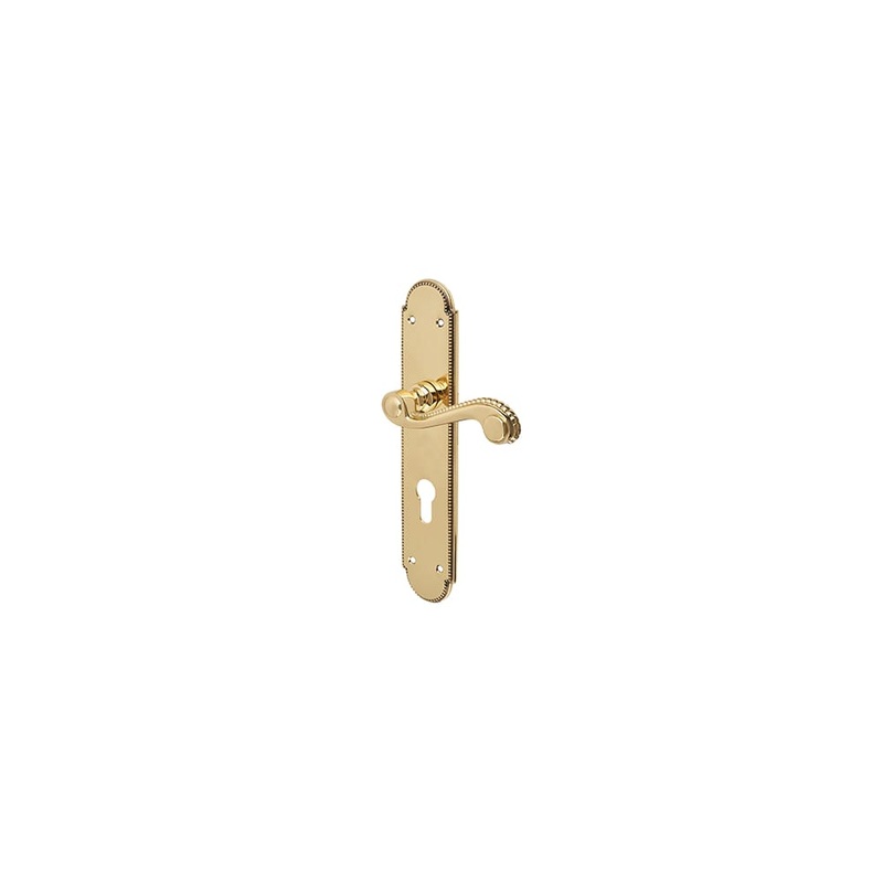 Carlisle Brass Chesham Georgian Lock Door Handle – Euro – 249 x 50mm – Polished Brass