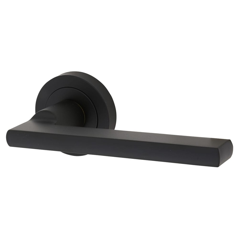 Carlisle Brass Trentino Door Handle on Rose – Matt Black