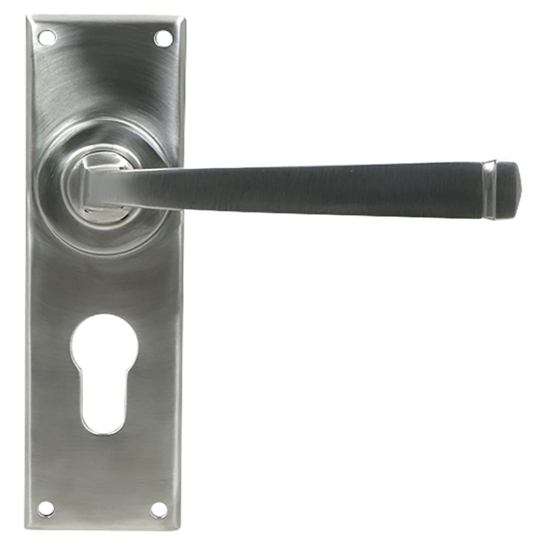 From The Anvil Avon Lock Door Handle – Euro – 152 x 48mm – Satin Stainless Steel