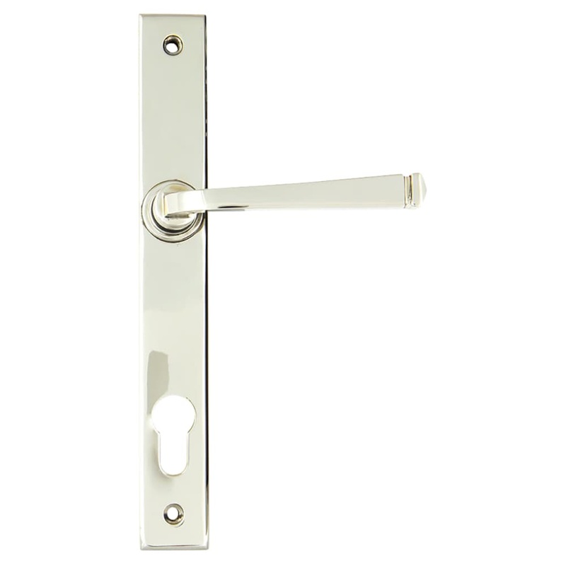 From The Anvil Avon uPVC Slimline Multipoint Door Handle – 92mm c/c – Polished Nickel