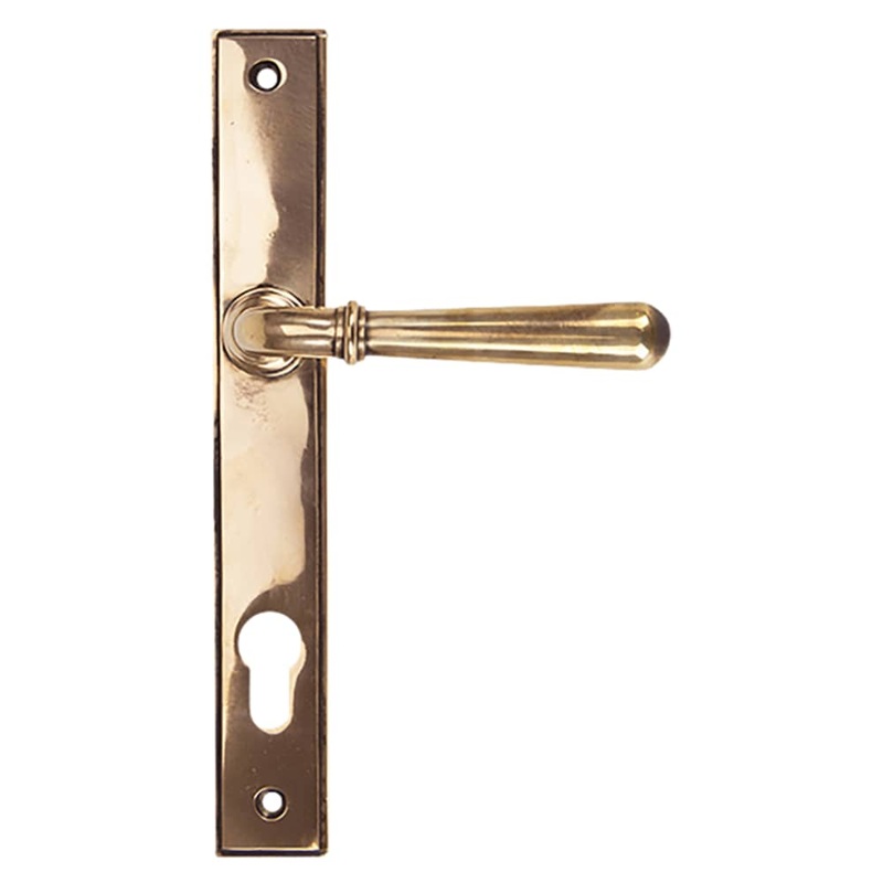 From The Anvil Newbury uPVC Slimline Multipoint Door Handle – 92mm c/c – Polished Bronze