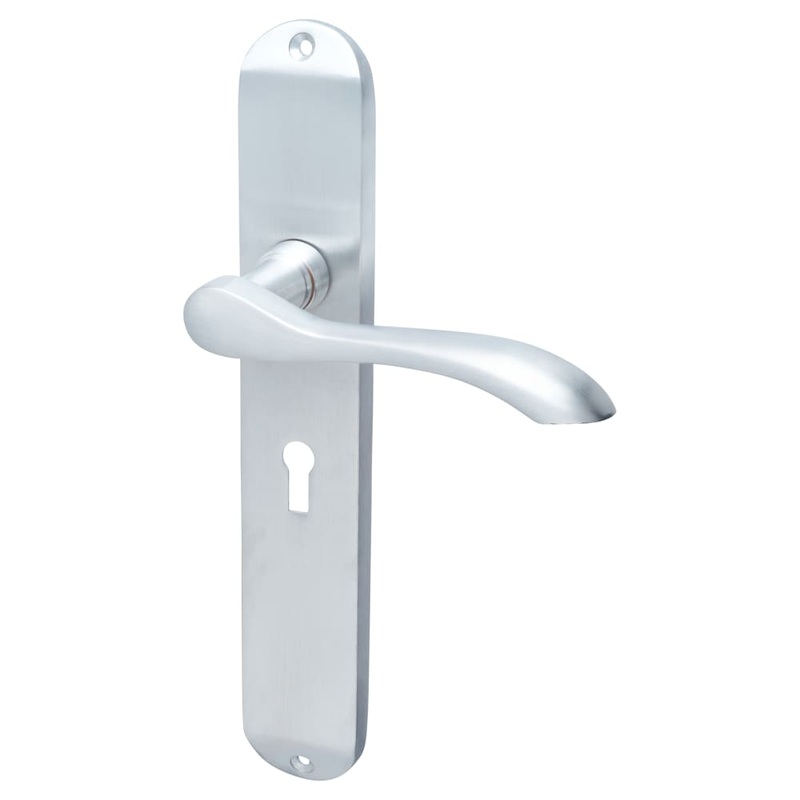Hampstead Altea Lock Door Handle – Keyhole – 240 x 41mm – Satin Chrome