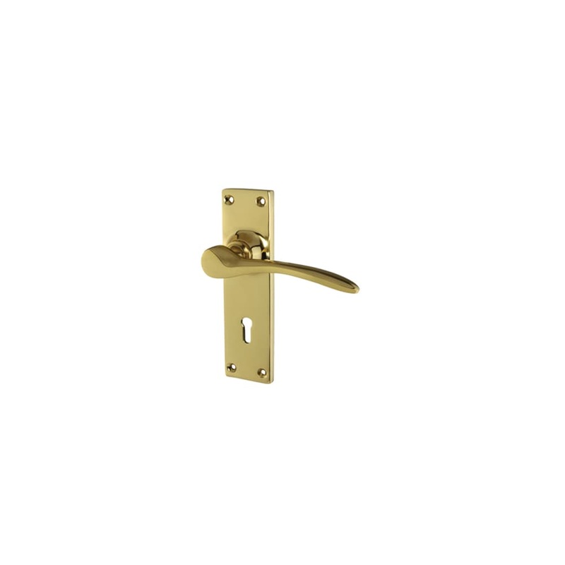 Hampstead Buckingham Lock Door Handle – Keyhole – 152 x 41mm – Polished Brass
