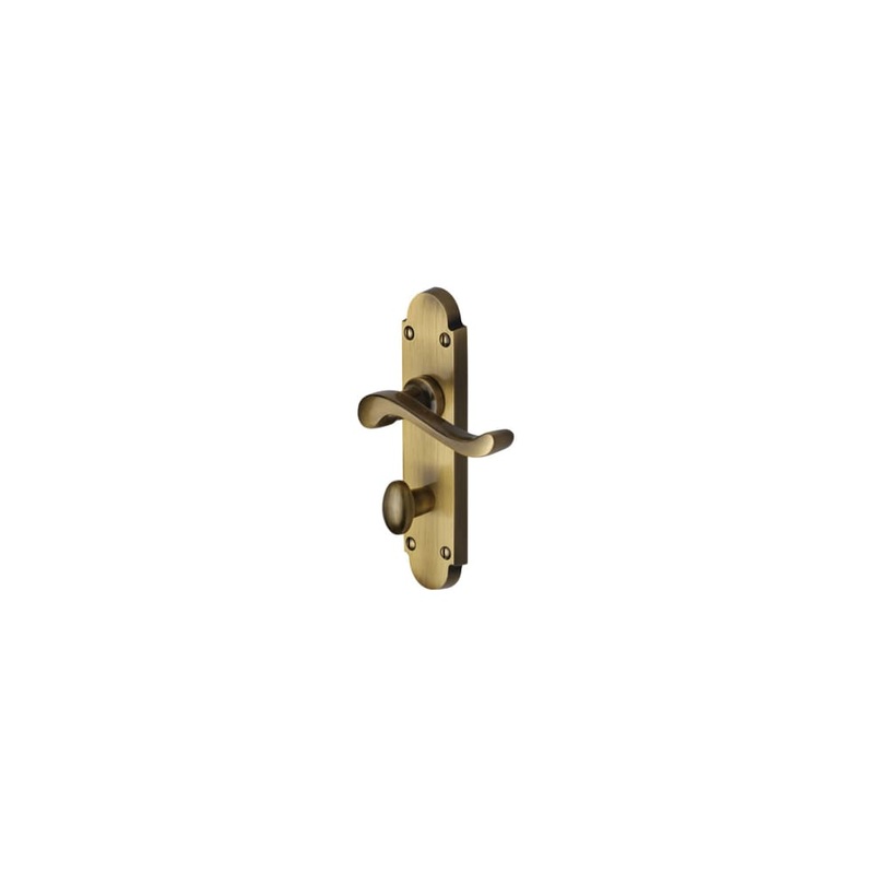 Heritage Brass by M Marcus Savoy Bathroom Door Handle – 171 x 42mm – Antique Brass