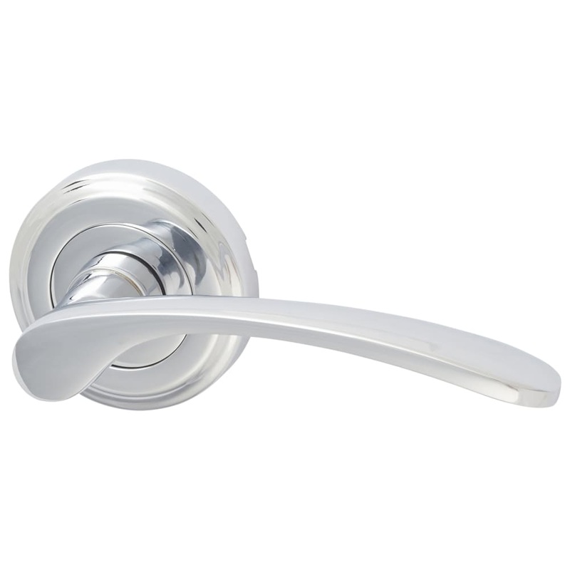 Heritage Brass by M Marcus Sophia Door Handle on Rose – Polished Chrome