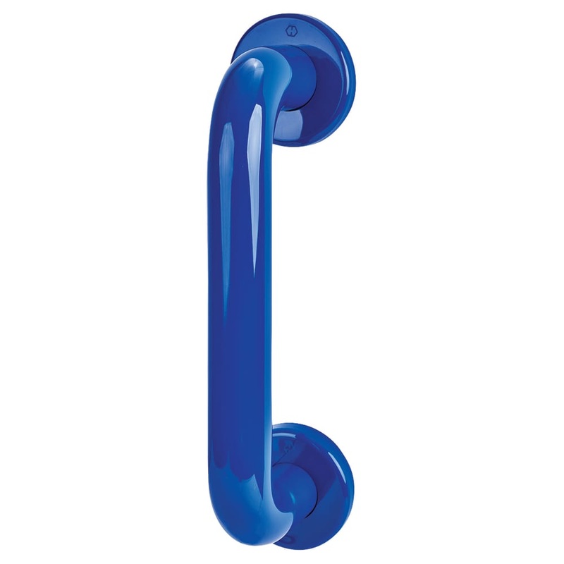Hoppe AR602/300 Nylon D-Bar Door Pull Handle on Rose – Screw Fix – 300mm c/c – Cobalt Blue