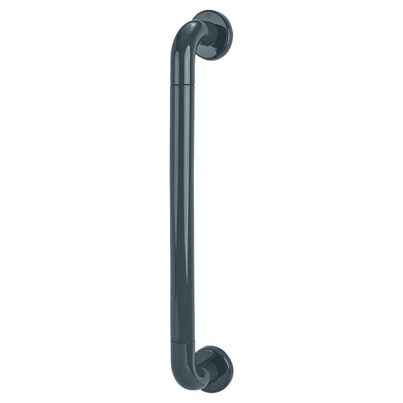 Hoppe AR602/600 Nylon D-Bar Door Pull Handle on Rose – Screw Fix – 600mm c/c – Anthracite Grey