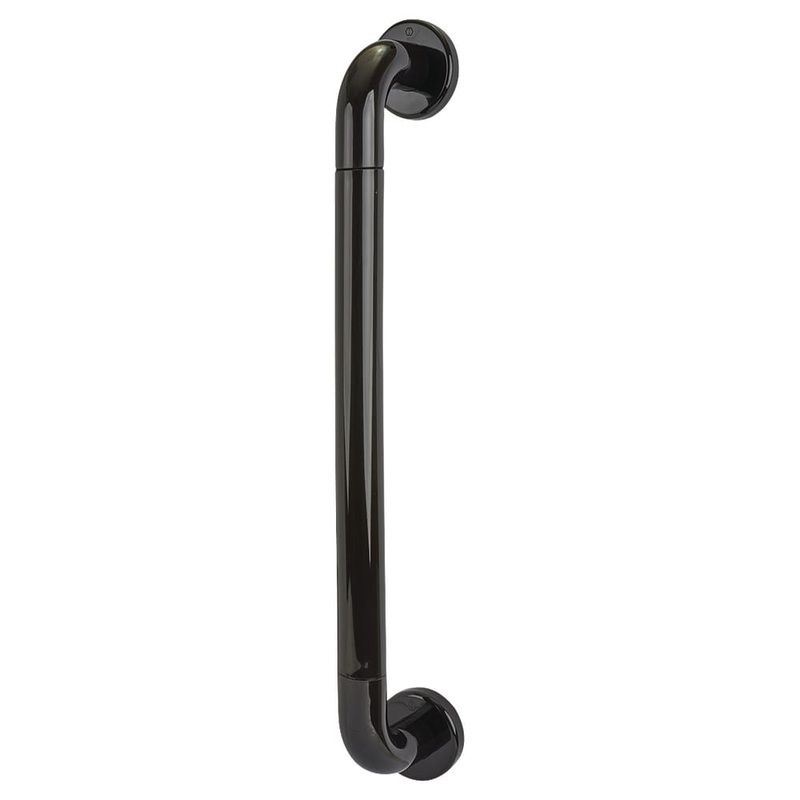 Hoppe AR602/600 Nylon D-Bar Door Pull Handle on Rose – Screw Fix – 600mm c/c – Ebony Black