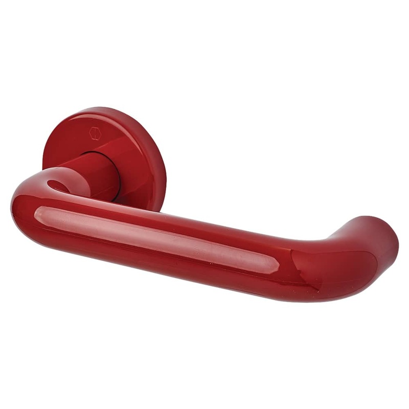 Hoppe Paris AR600/20 Nylon Steel Core Safety Door Handle on Rose – Rouge Red