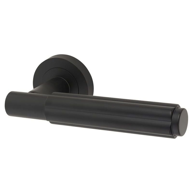 Jedo by Frelan Bloom Door Handle on Rose – Matt Black