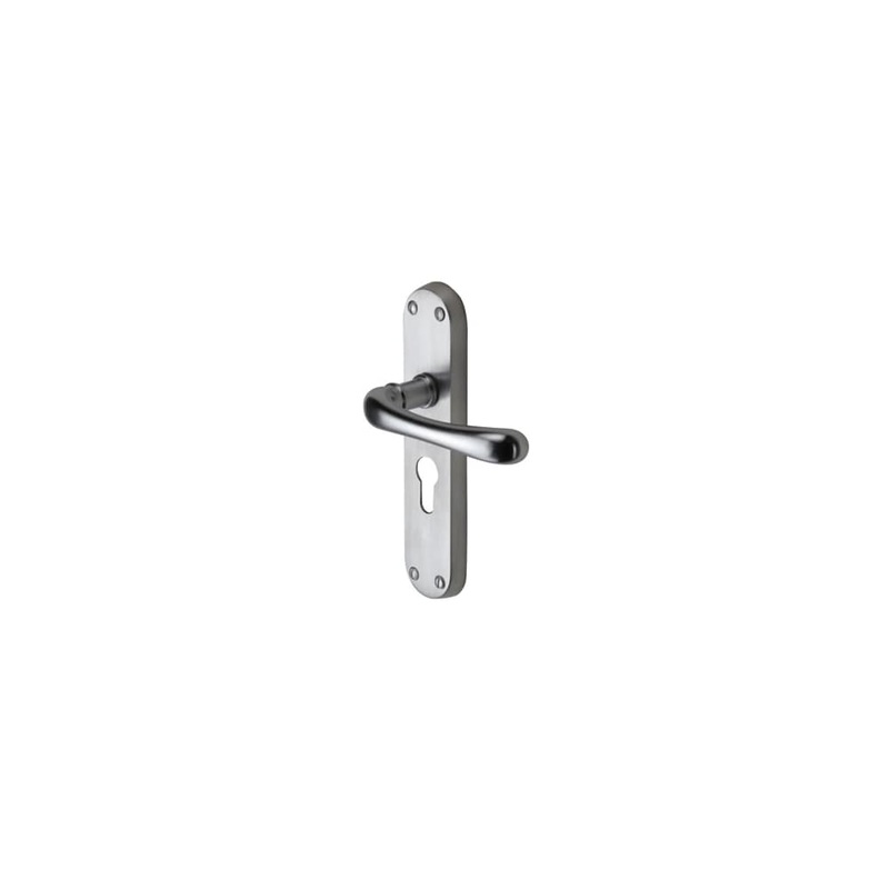 M Marcus Donna Lock Door Handle – Euro – 183 x 42mm – Satin Chrome