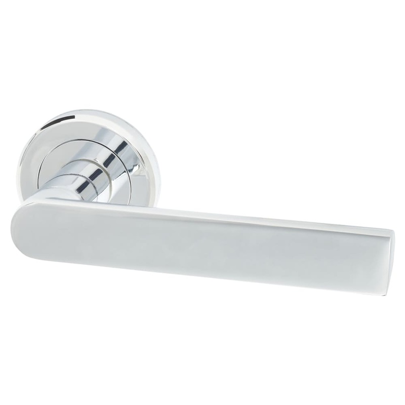 Serozzetta by Carlisle Brass Edge Door Handle on Rose – Polished Chrome