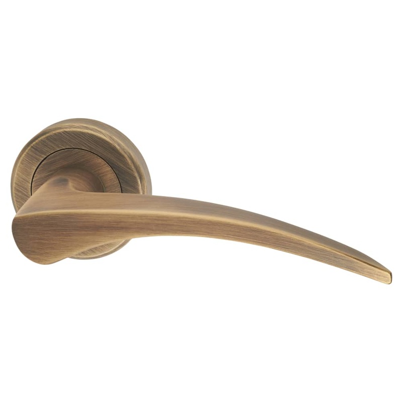 Serozzetta by Carlisle Brass Olivier Door Handle on Rose – Antique Brass