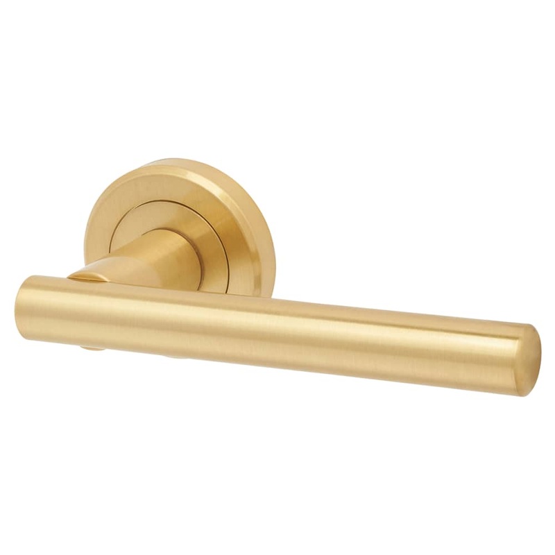 Serozzetta by Carlisle Brass Philadelphia Door Handle on Rose – Satin Brass