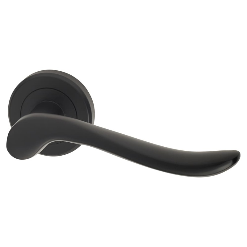 Serozzetta by Carlisle Brass Verdun Door Handle on Rose – Matt Black