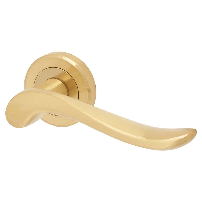 Serozzetta by Carlisle Brass Verdun Door Handle on Rose – Satin Brass